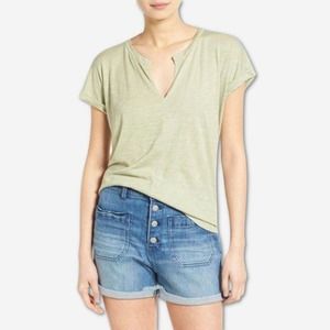 Madewell Turntable Split Neck Tee (S)